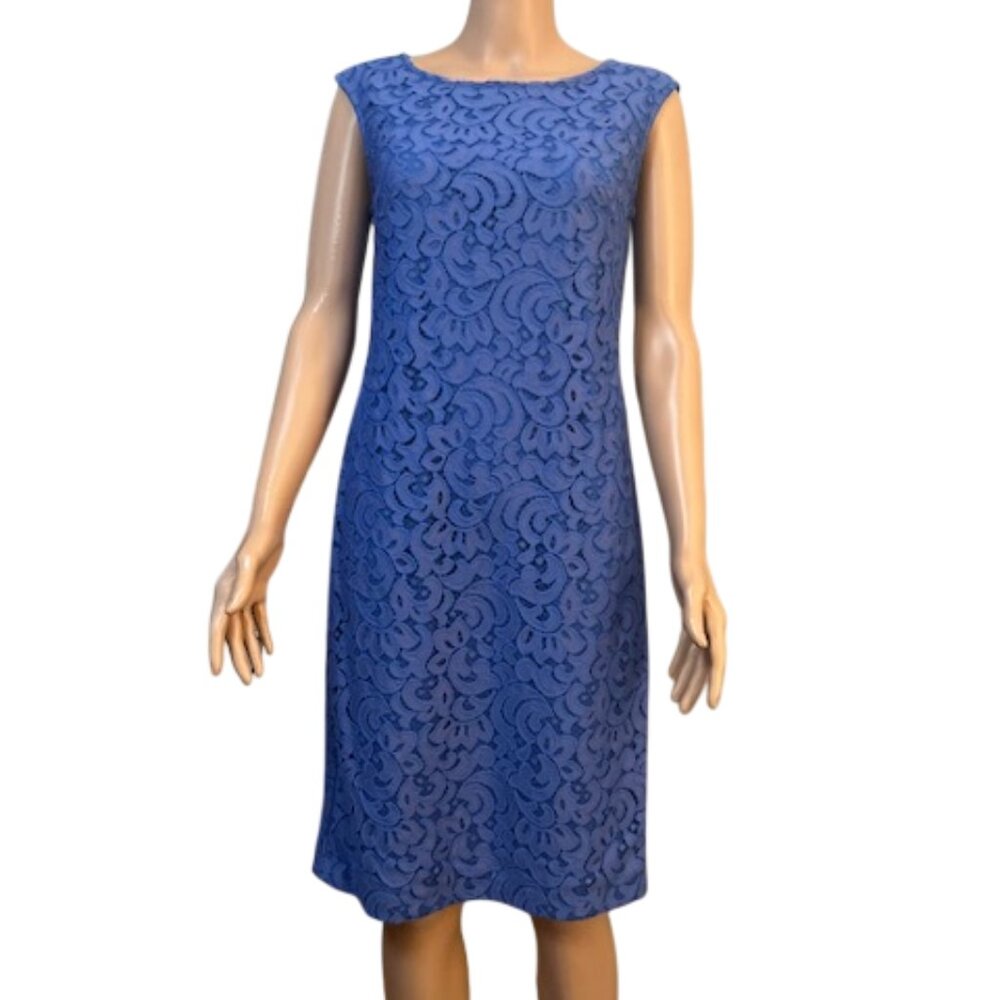 Black Label EVAN PICONE Blue Lace Dress Size 4 NWT